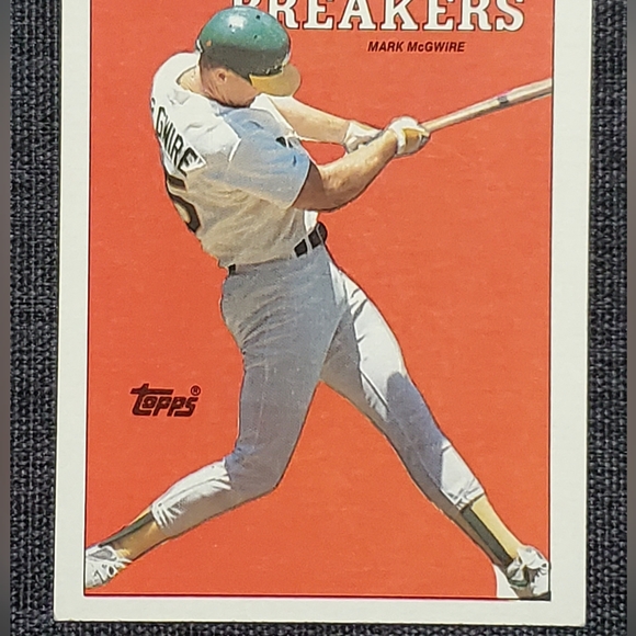 1988 Topps Mark McGwire '87 Record Breakers with 4+ Errors RARE!! - Picture 5 of 5